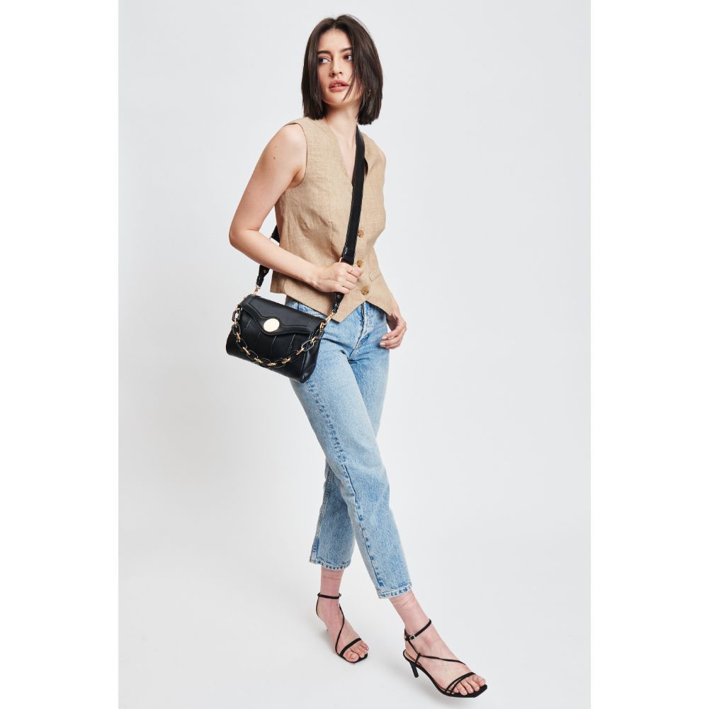 Woman wearing Black Moda Luxe Larisa Crossbody 842017131342 View 2 | Black