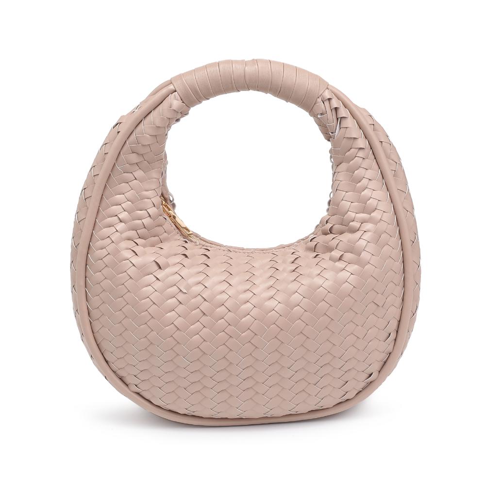Woman wearing Natural Moda Luxe Cassidy Clutch 842017136316 View 5 | Natural