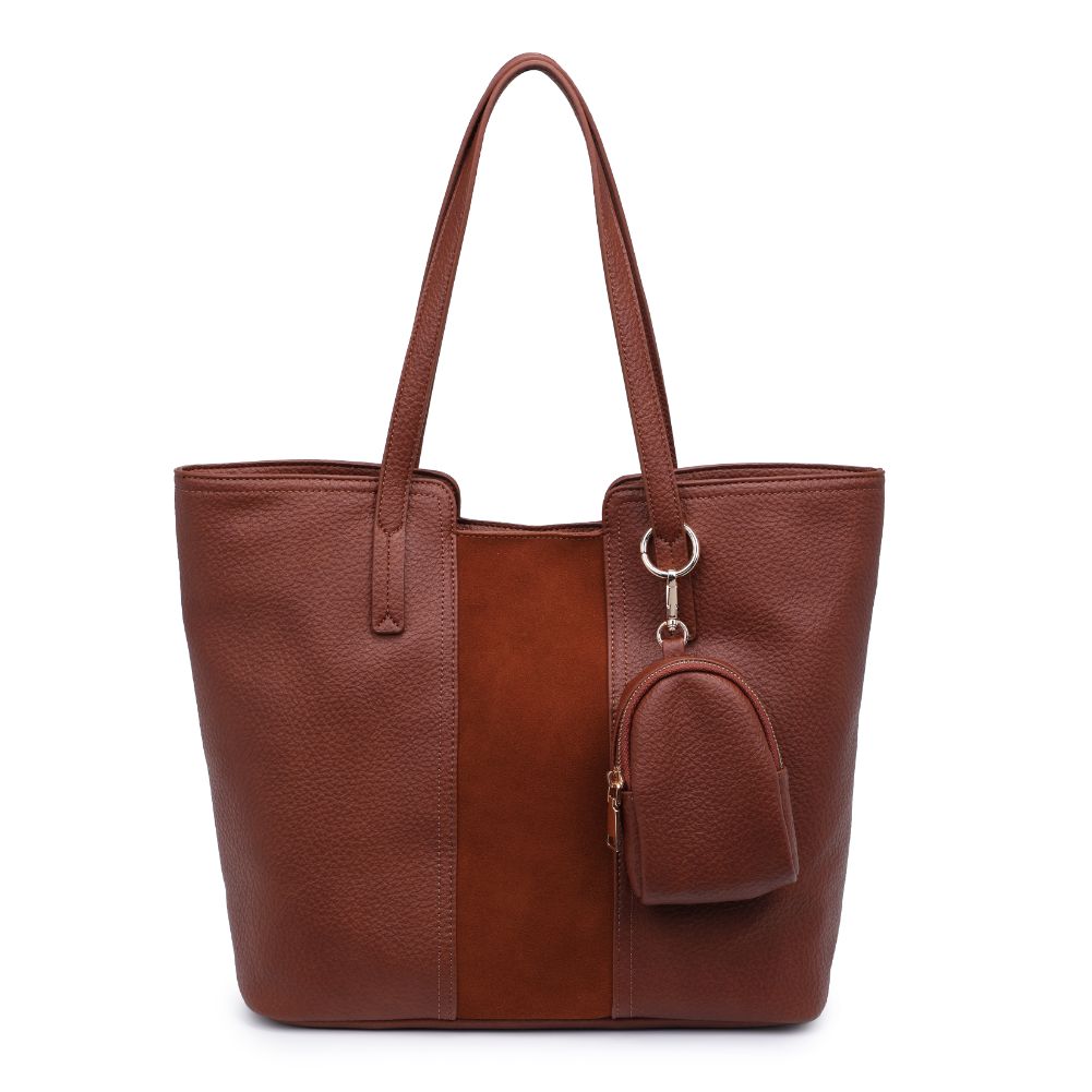 Woman wearing Cognac Moda Luxe Millie Tote 842017128663 View 5 | Cognac
