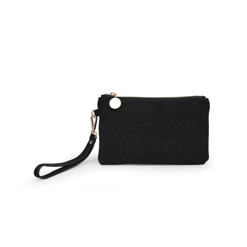 Product Image of Moda Luxe Olivia Wristlet 842017117940 View 1 | Glitter Black