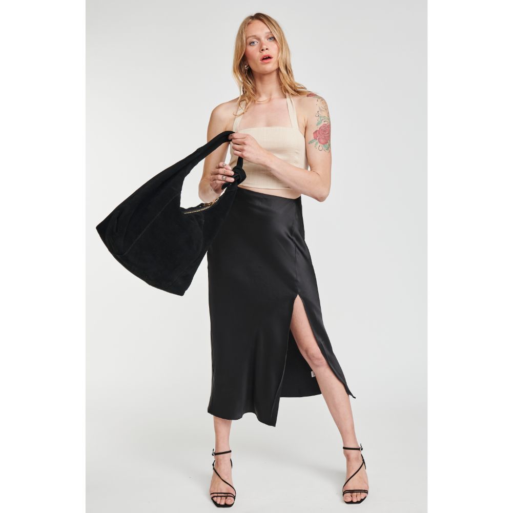 Woman wearing Black Moda Luxe Emma Hobo 842017116813 View 3 | Black