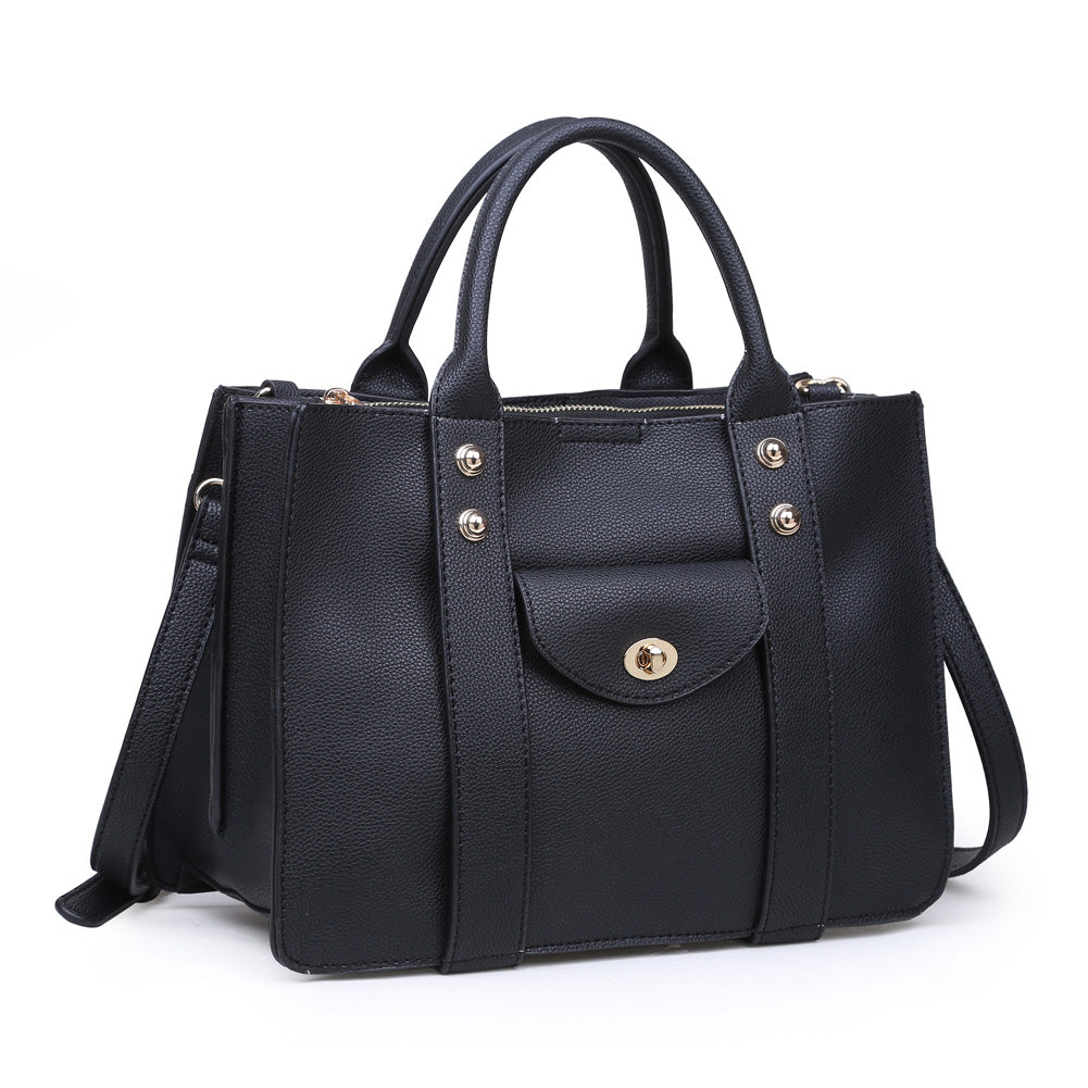 Product Image of Moda Luxe Rockefeller Satchel 842017115557 View 2 | Black