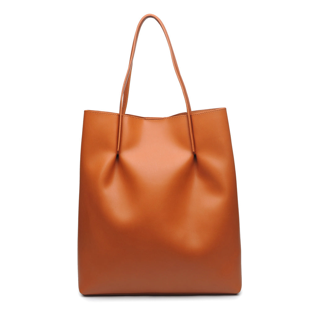 Woman wearing Tan Moda Luxe Thompson Tote 842017112754 View 5 | Tan