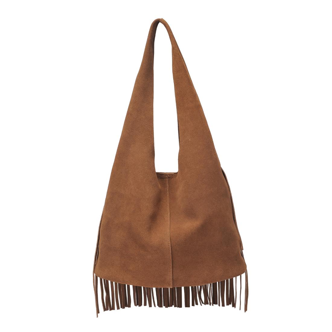 Woman wearing Hazelnut Moda Luxe Hope Hobo 842017139089 View 7 | Hazelnut