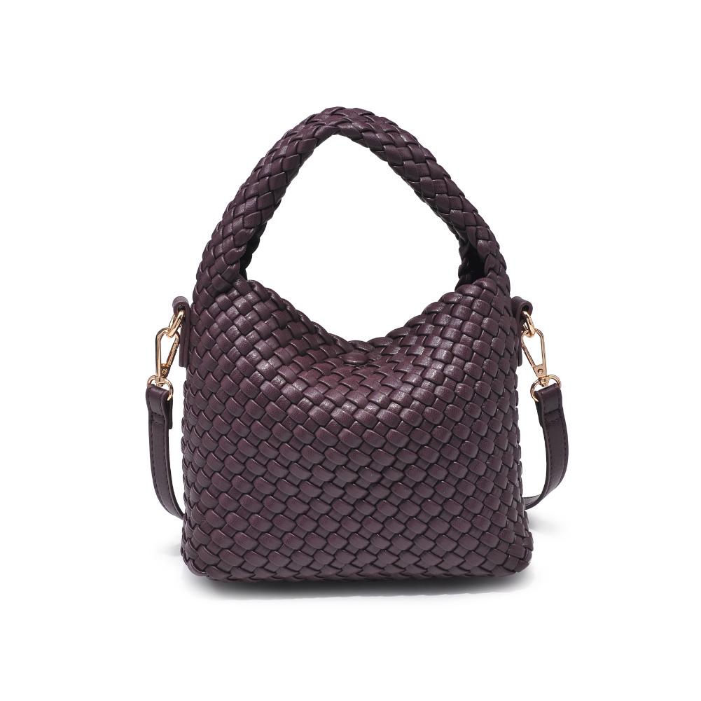 Woman wearing Espresso Moda Luxe Jessamine Crossbody 842017136217 View 7 | Espresso