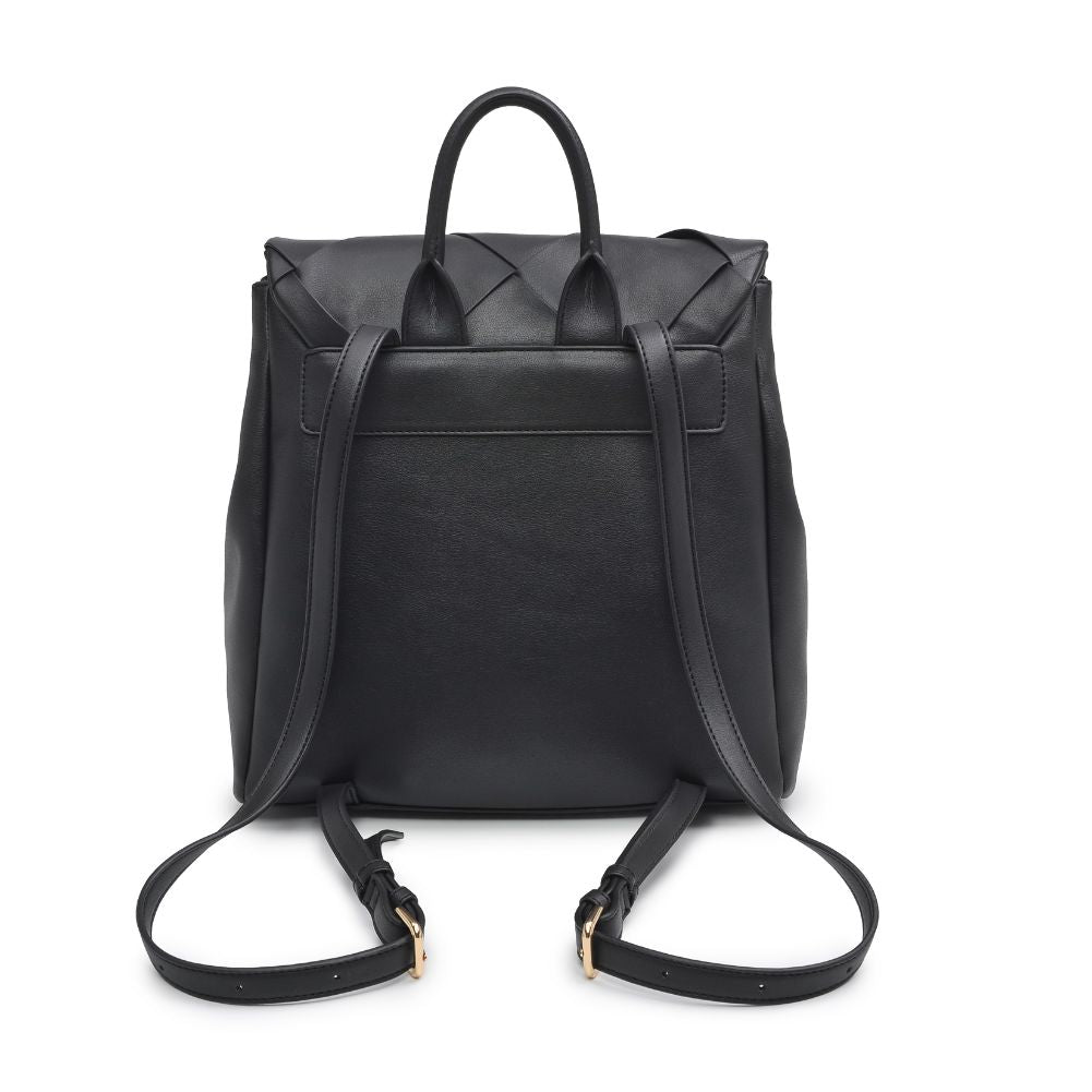Woman wearing Black Moda Luxe Ryan Backpack 842017128786 View 7 | Black