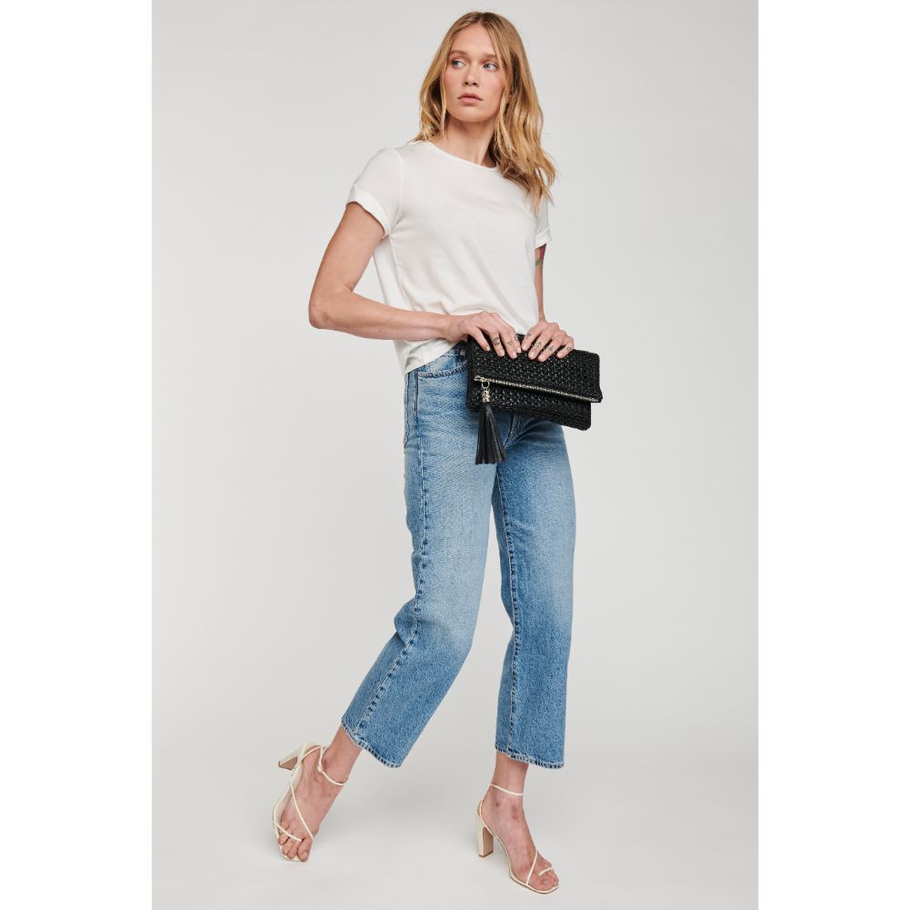 Woman wearing Black Moda Luxe Summer Crossbody 842017124900 View 2 | Black