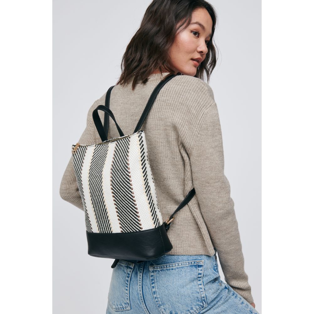 Woman wearing Black Moda Luxe Elina Backpack 842017129653 View 2 | Black