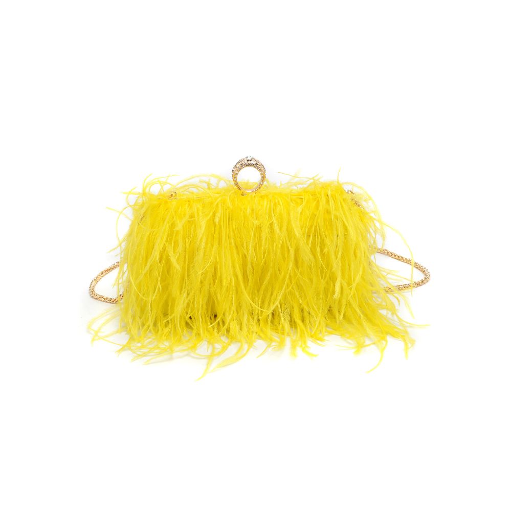 Woman wearing Canary Moda Luxe Harlow Evening Bag 842017131540 View 7 | Canary