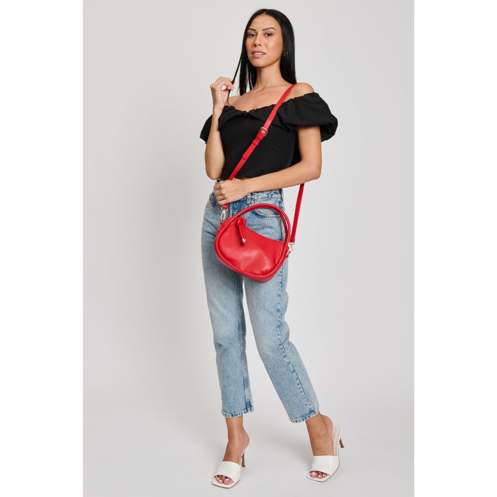 Woman wearing Red Moda Luxe Celine Crossbody 842017133605 View 4 | Red