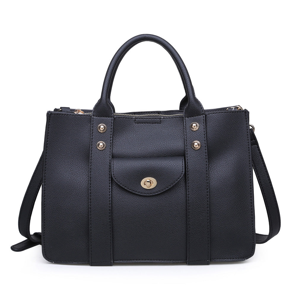 Product Image of Moda Luxe Rockefeller Satchel 842017115557 View 1 | Black