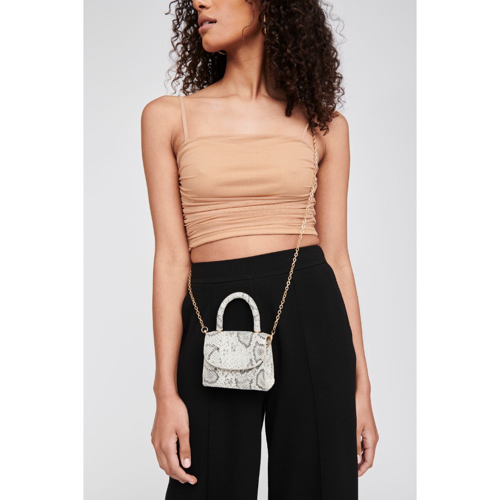 Woman wearing Black White Moda Luxe Farah Crossbody 842017127567 View 1 | Black White