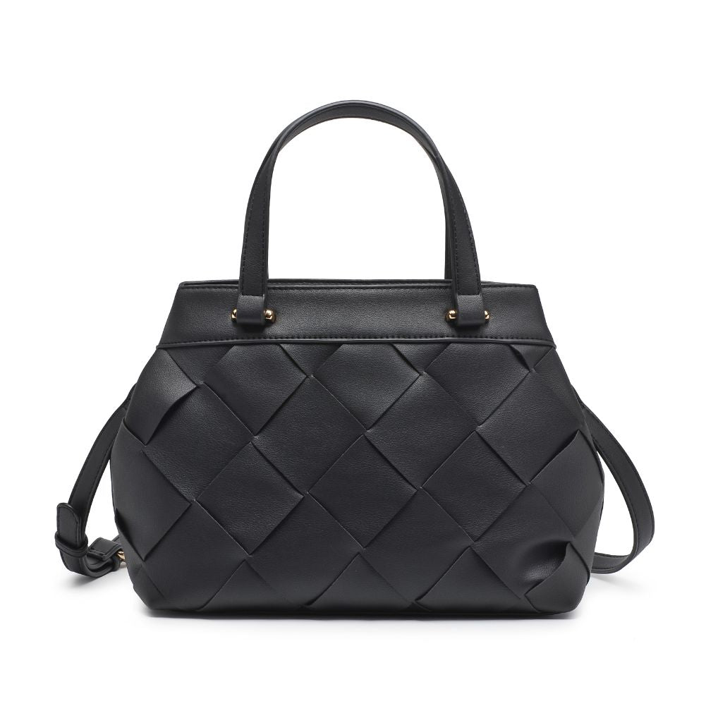 Woman wearing Black Moda Luxe Sophia Tote 842017128823 View 5 | Black