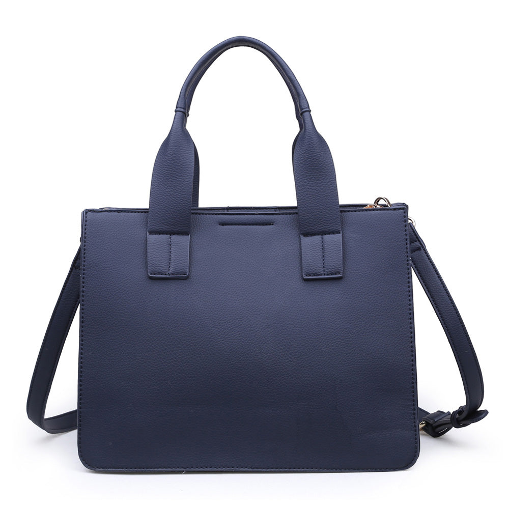 Product Image of Moda Luxe Kelly Satchel 842017116325 View 3 | Navy