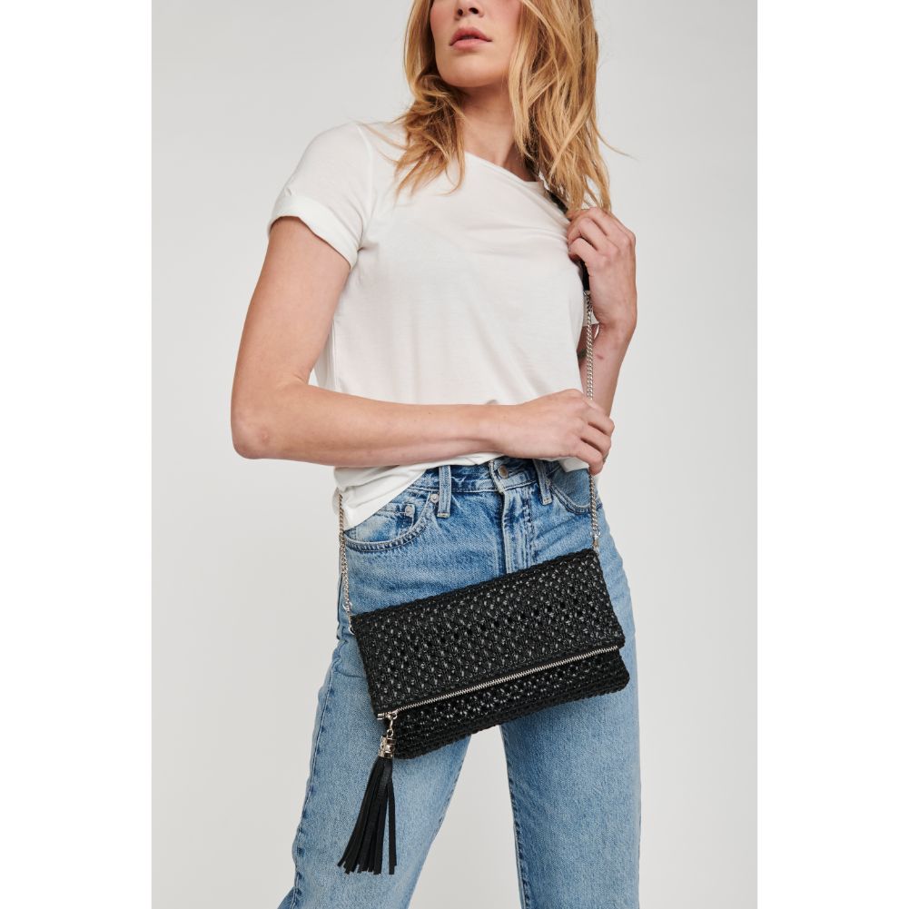 Woman wearing Black Moda Luxe Summer Crossbody 842017124900 View 1 | Black