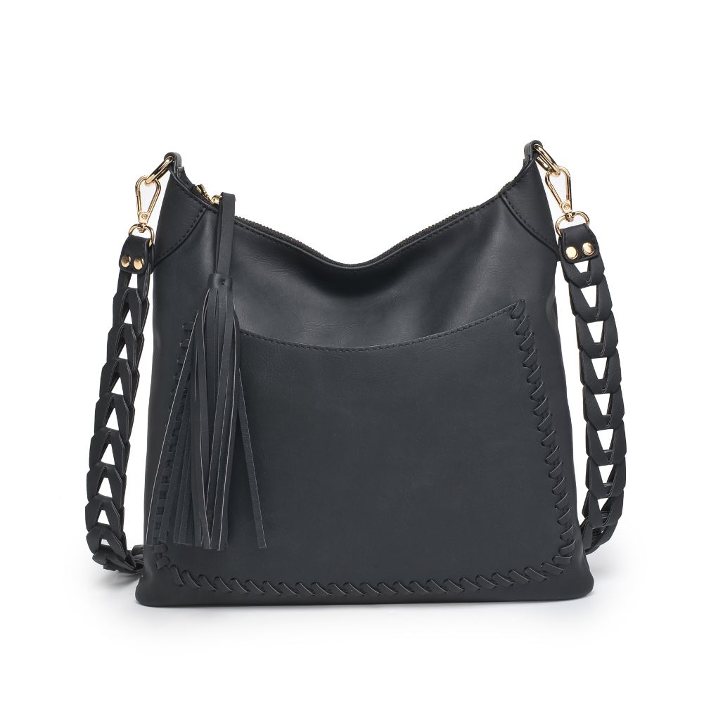 Woman wearing Black Moda Luxe Layla Crossbody 842017129486 View 5 | Black