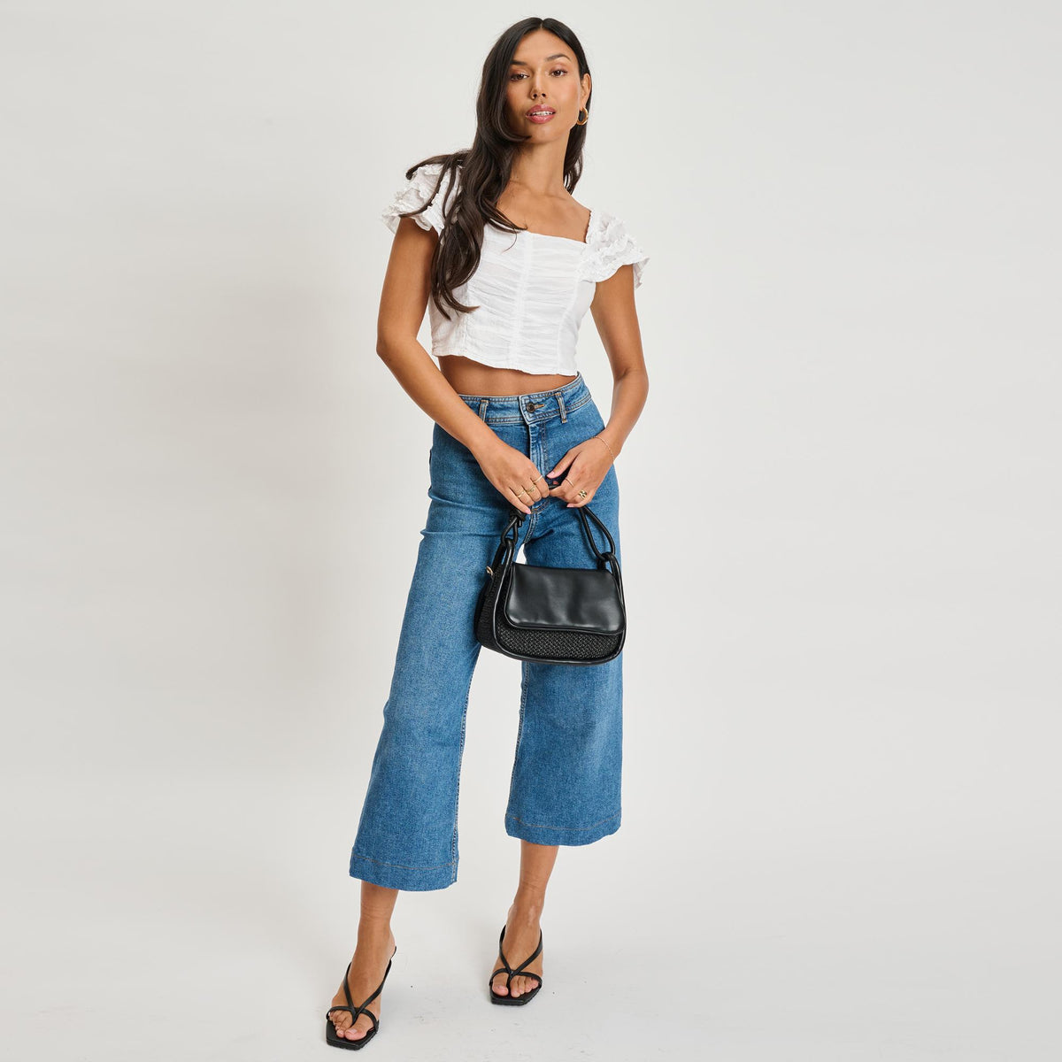 Woman wearing Black Moda Luxe Sirenity Crossbody 842017135265 View 2 | Black