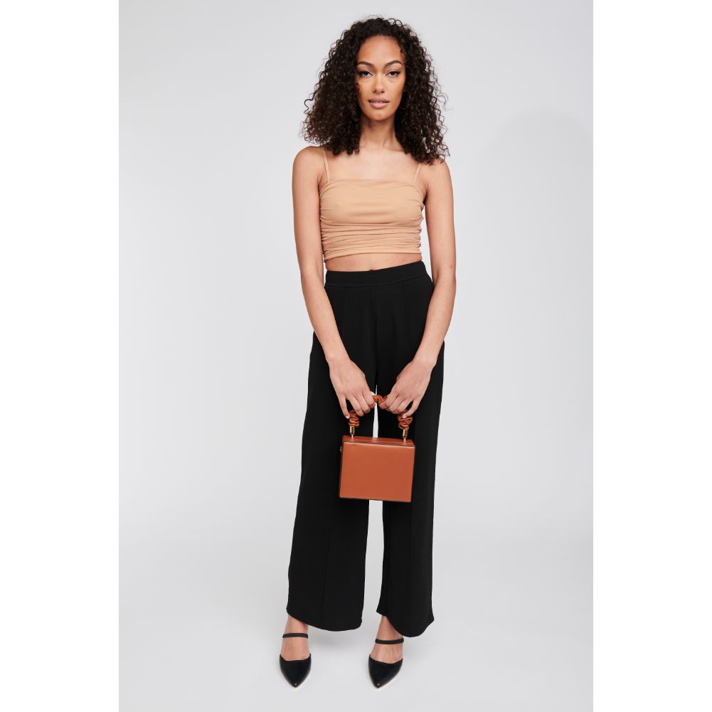 Woman wearing Tan Moda Luxe Kaia Crossbody 842017126140 View 3 | Tan