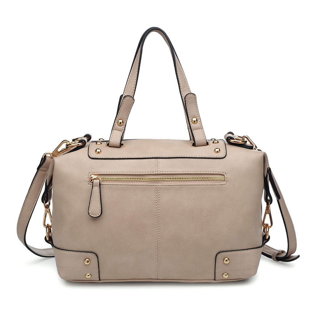 Product Image of Moda Luxe Broadway Patina Satchel 842017117322 View 3 | Blush