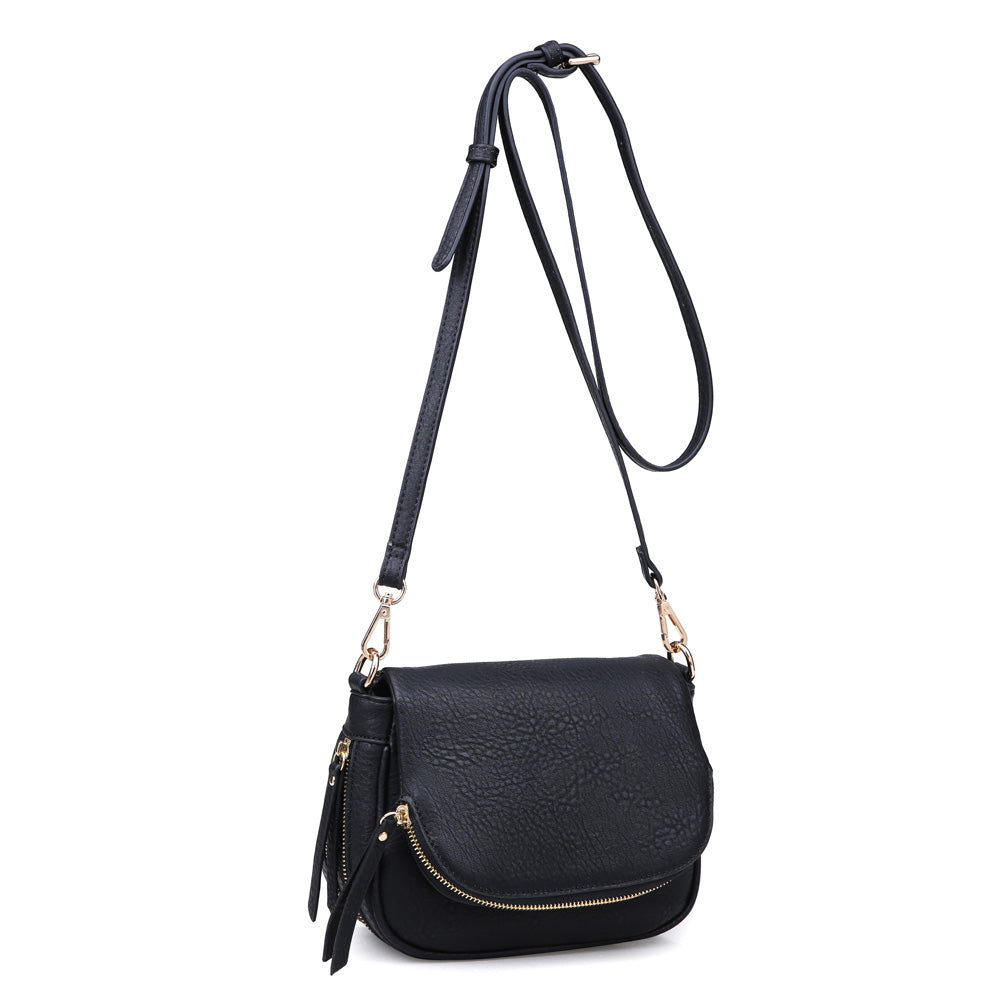 Woman wearing Black Moda Luxe Diva Crossbody 842017114857 View 6 | Black