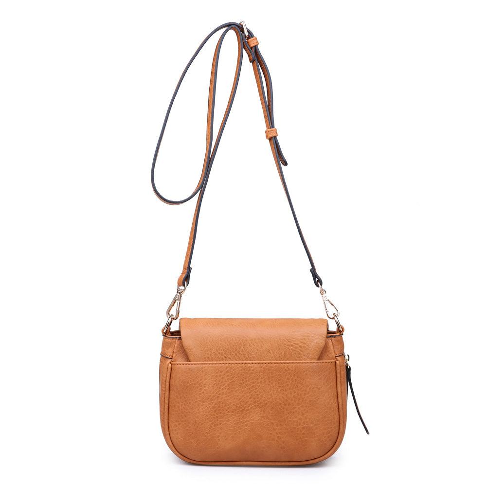 Woman wearing Tan Moda Luxe Diva Crossbody 842017114864 View 7 | Tan