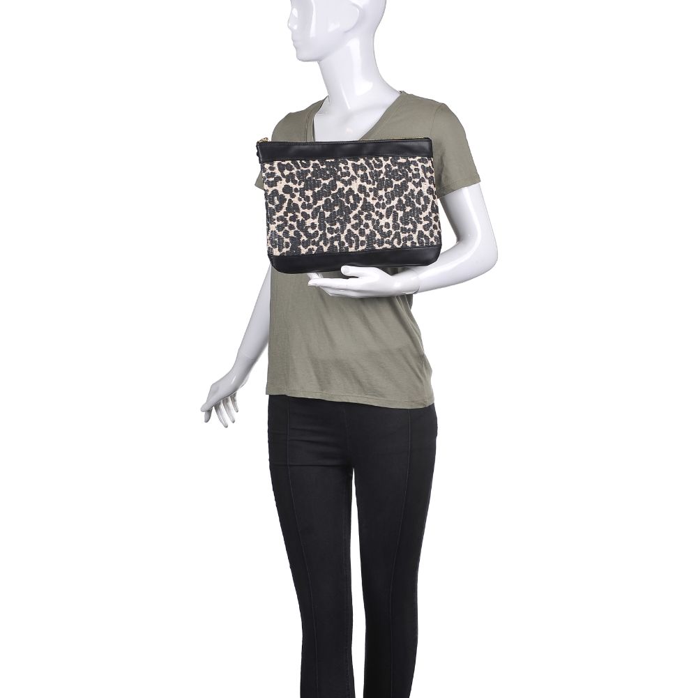 Product Image of Moda Luxe Ibiza Clutch 842017124771 View 5 | Cream Leopard