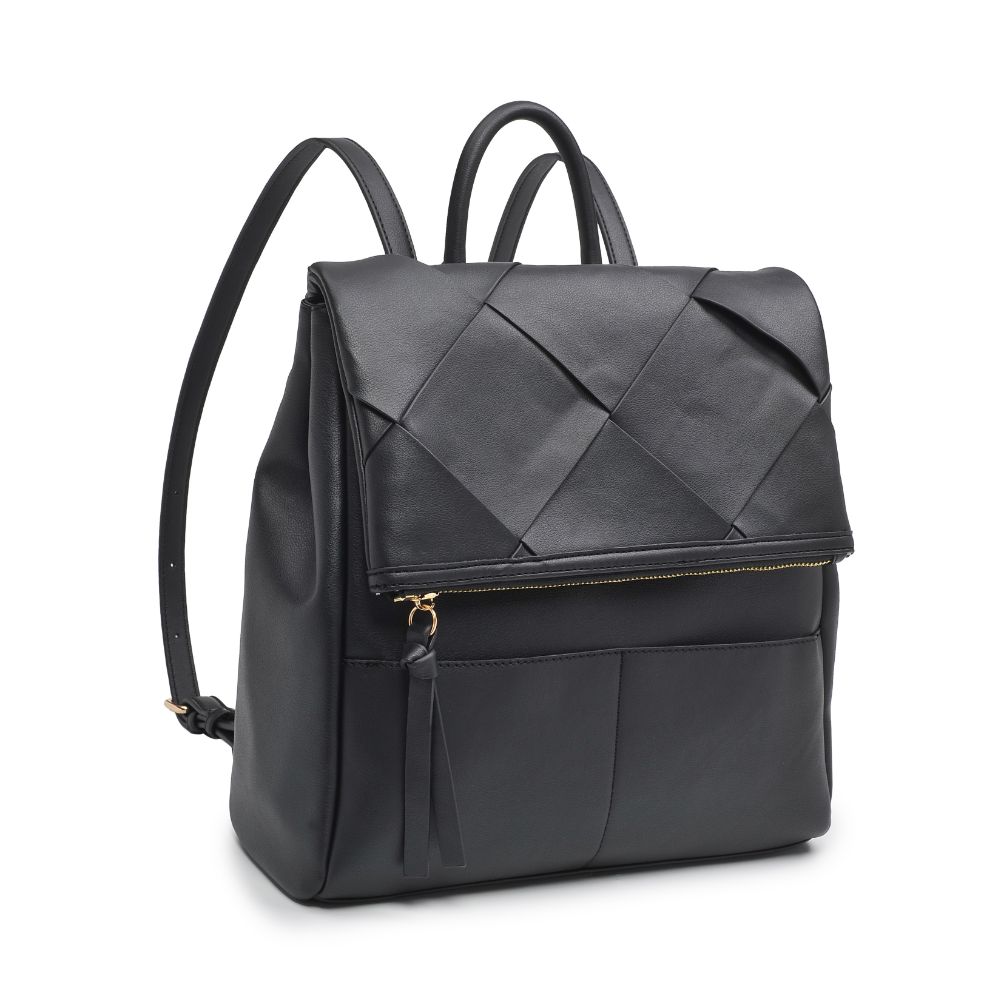 Woman wearing Black Moda Luxe Ryan Backpack 842017128786 View 6 | Black