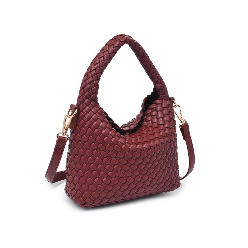 Woman wearing Burgundy Moda Luxe Jessamine Crossbody 842017135708 View 6 | Burgundy