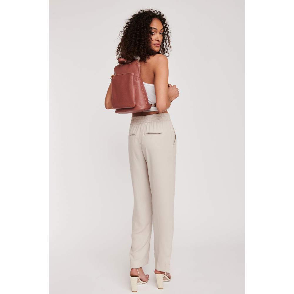Woman wearing Rouge Moda Luxe Phoebe Backpack 842017126614 View 4 | Rouge