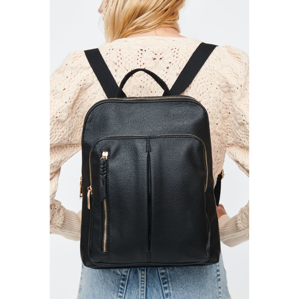 Woman wearing Black Moda Luxe Lily Backpack 842017130314 View 1 | Black