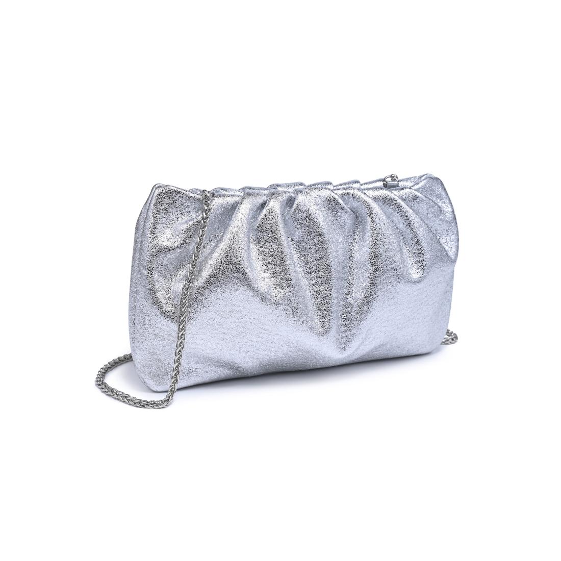 Product Image of Moda Luxe Fancy Clutch 842017141341 View 2 | Silver