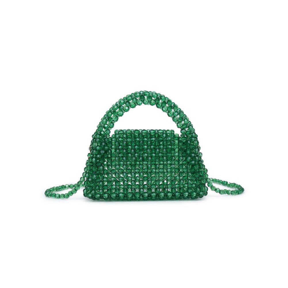 Woman wearing Green Moda Luxe Dolly Evening Bag 842017133445 View 7 | Green
