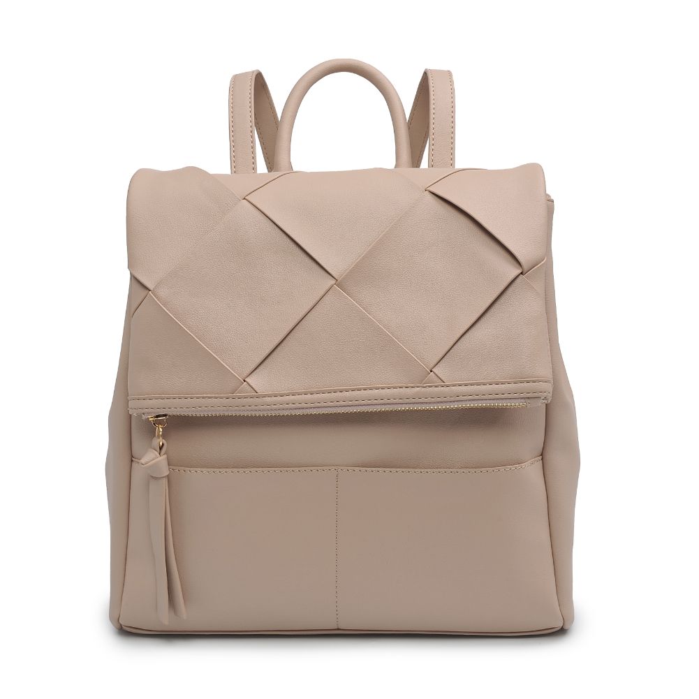 Woman wearing Natural Moda Luxe Ryan Backpack 842017128793 View 5 | Natural