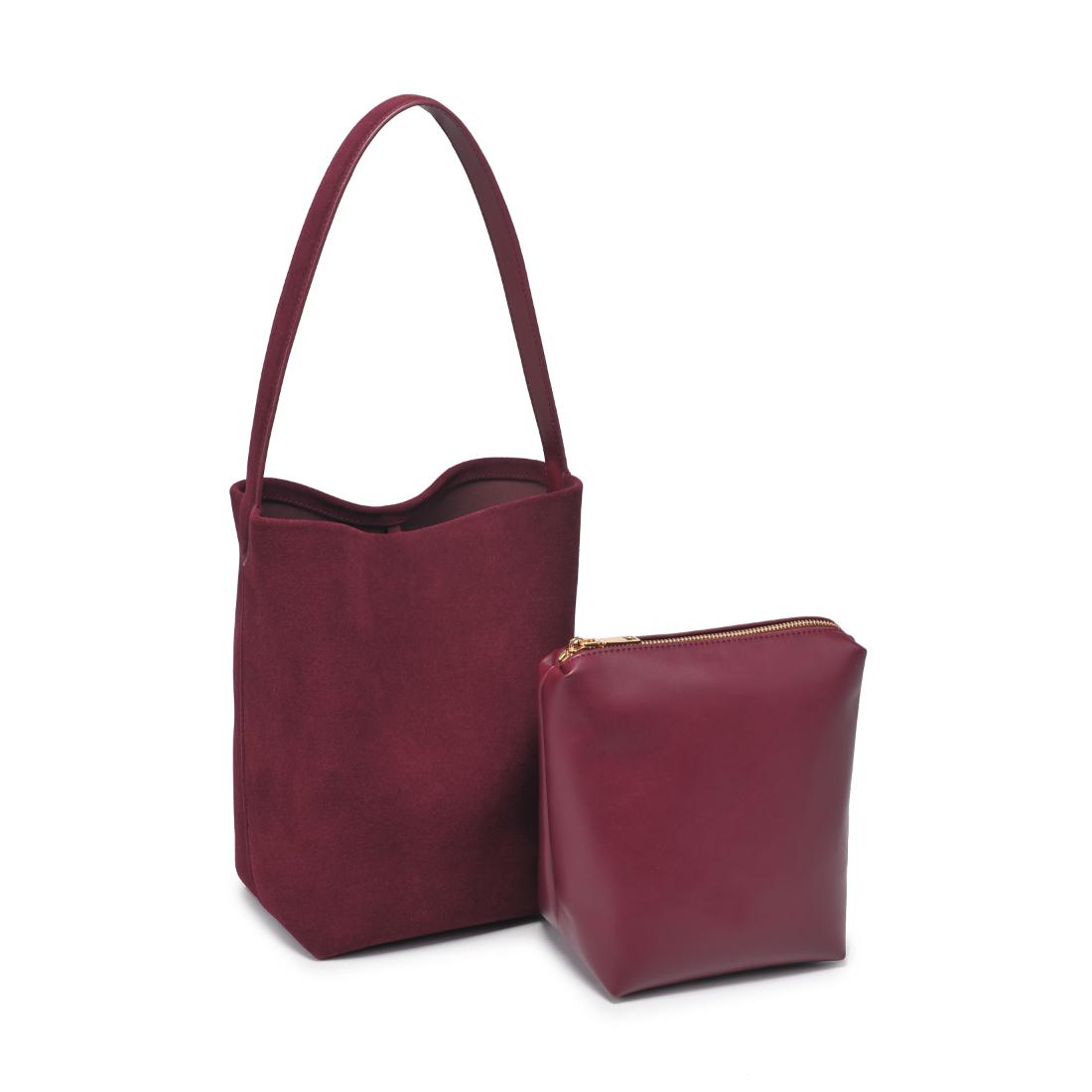 Woman wearing Wine Moda Luxe Colette Bucket 842017138983 View 6 | Wine