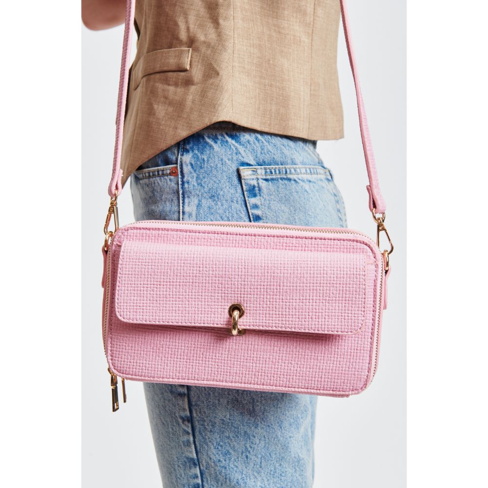 Woman wearing Rose Moda Luxe Peggy Crossbody 842017132011 View 4 | Rose