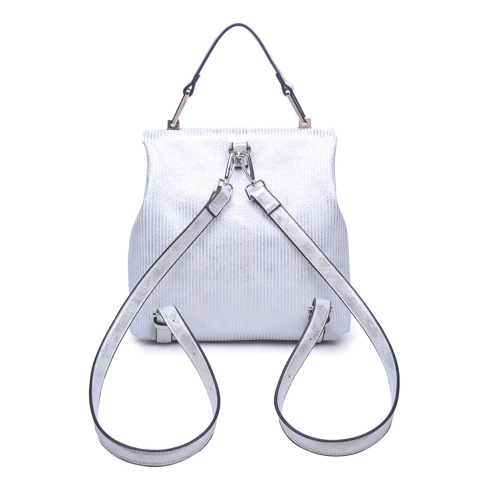 Product Image of Moda Luxe Antoinette-Striped Backpack 842017112099 View 3 | White