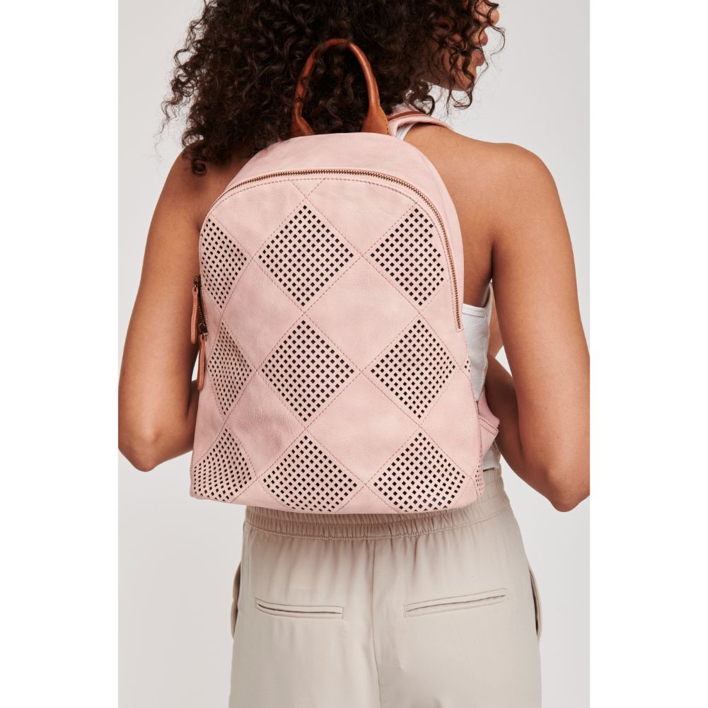 Woman wearing Pink Moda Luxe Paris Backpack 842017111962 View 1 | Pink