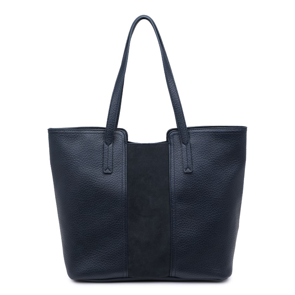 Woman wearing Teal Moda Luxe Millie Tote 842017128670 View 7 | Teal