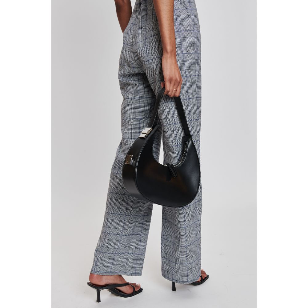 Woman wearing Black Moda Luxe Haisley Hobo 842017132448 View 4 | Black