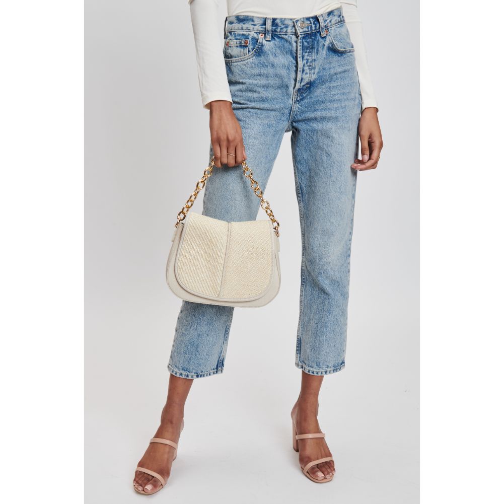 Woman wearing Ivory Moda Luxe Nevelle Crossbody 842017131953 View 3 | Ivory