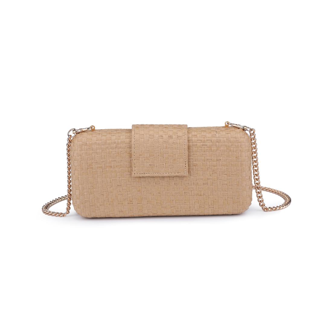 Woman wearing Tan Moda Luxe Sylvi Evening Bag 842017138228 View 7 | Tan