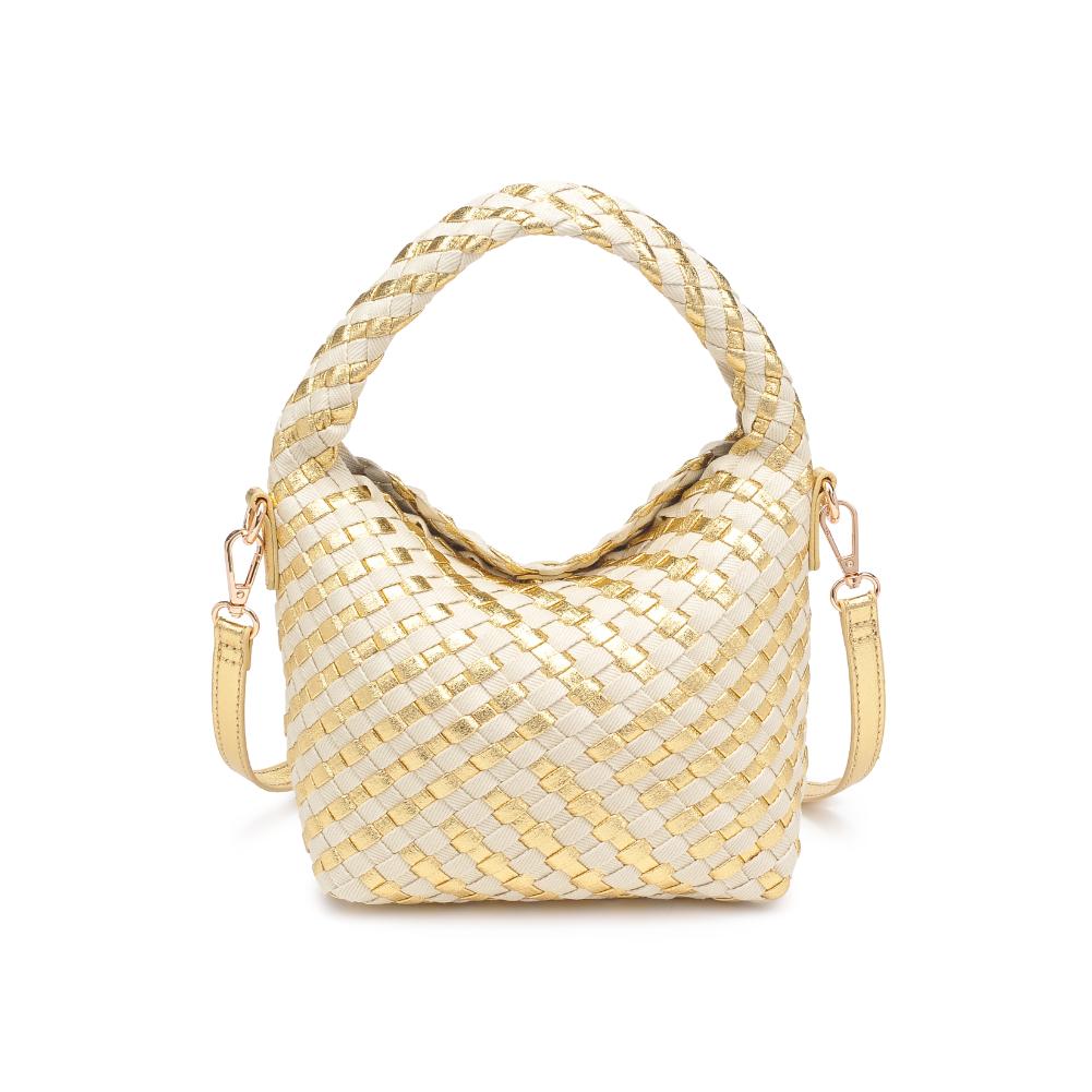 Woman wearing Gold Ivory Moda Luxe Jessamine Crossbody 842017136859 View 5 | Gold Ivory