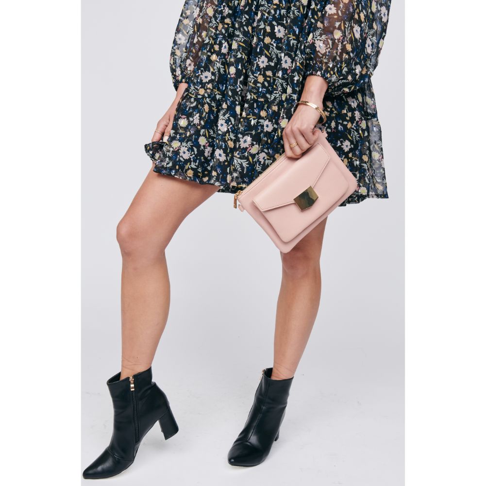 Woman wearing Blush Moda Luxe Amari Crossbody 842017129165 View 2 | Blush
