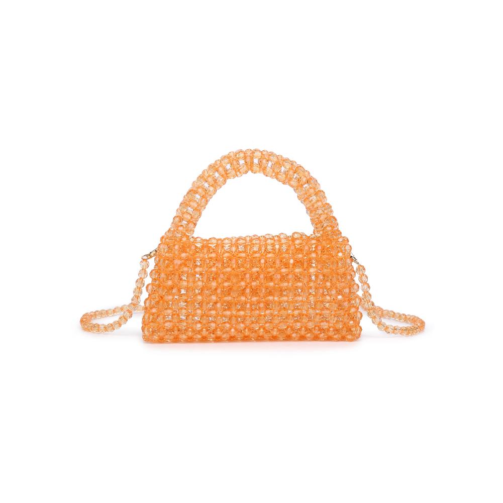 Woman wearing Orange Moda Luxe Dolly Evening Bag 842017133865 View 7 | Orange