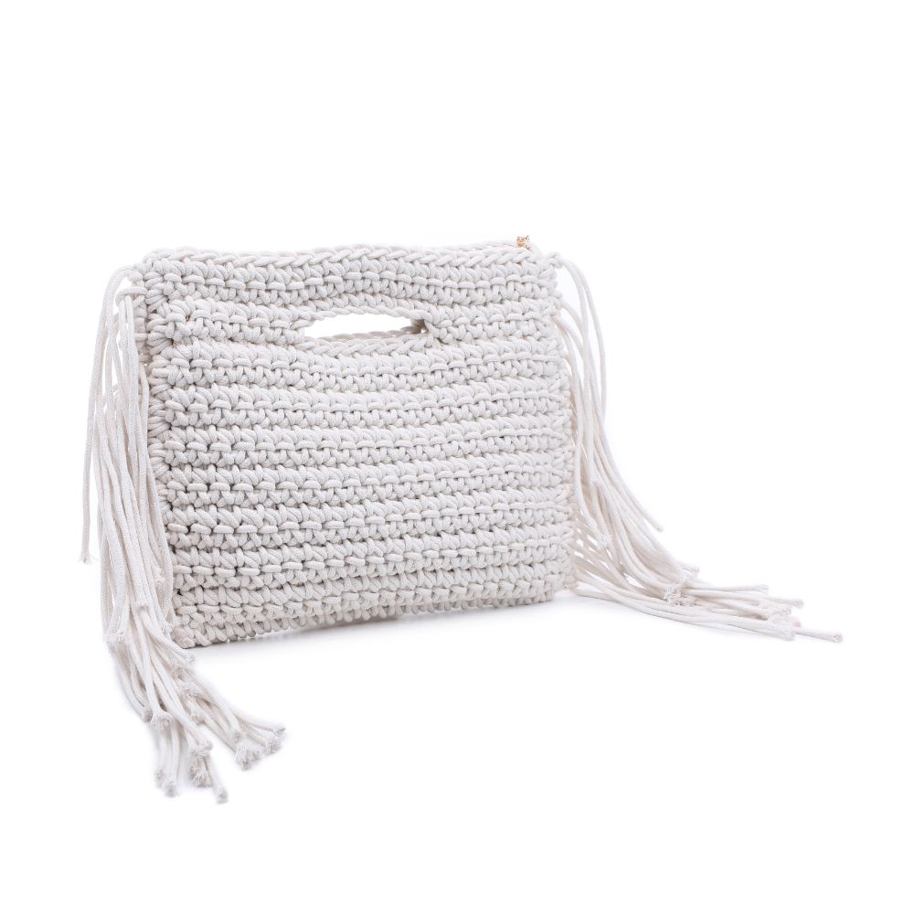 Woman wearing Ivory Moda Luxe Frankie Handbag 842017129745 View 6 | Ivory
