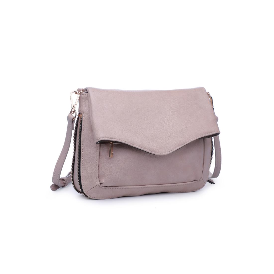 Woman wearing Natural Moda Luxe Easy Foldover Crossbody 842017139850 View 6 | Natural