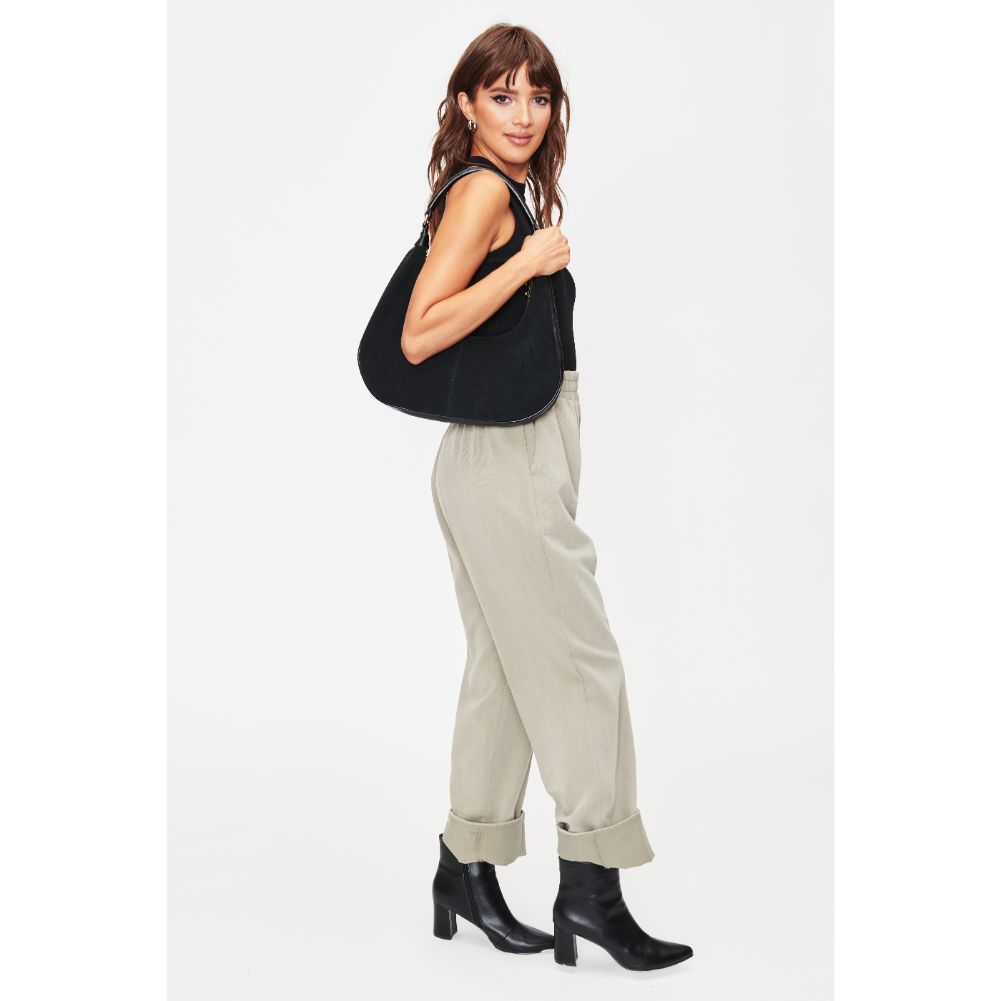 Woman wearing Black Moda Luxe Teresa Shoulder Bag 842017128250 View 2 | Black