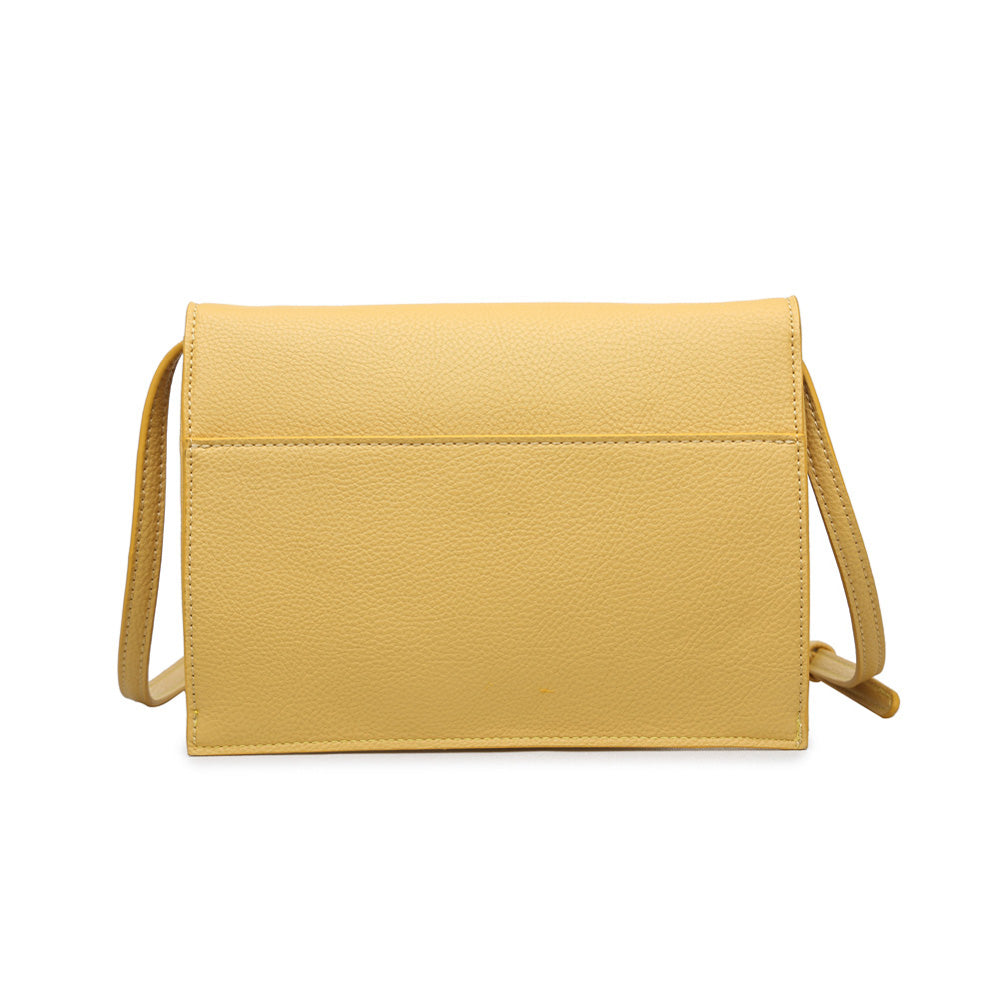 Woman wearing Yellow Moda Luxe Ellie Crossbody 842017113256 View 7 | Yellow