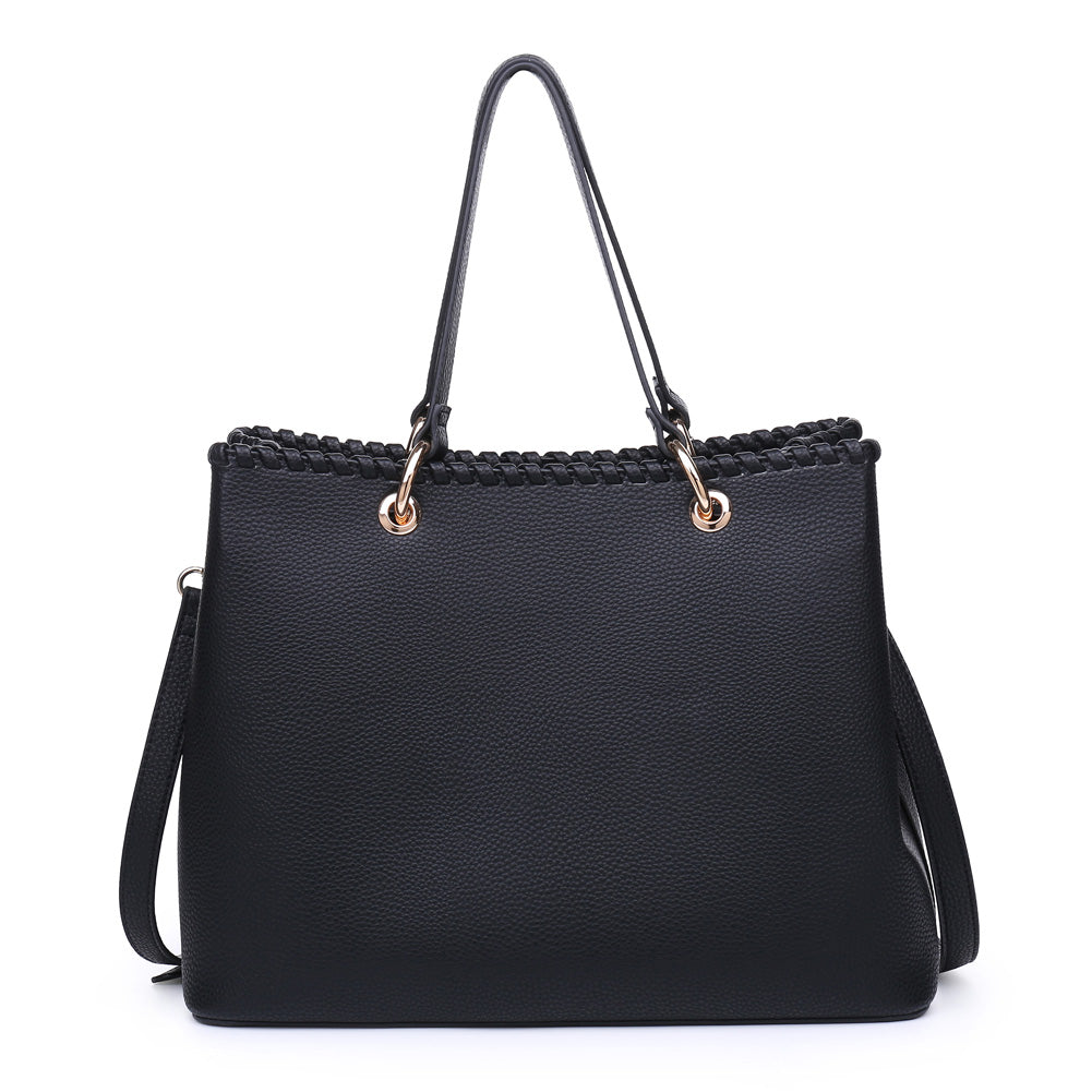 Product Image of Moda Luxe Daphne Satchel 842017119531 View 3 | Black