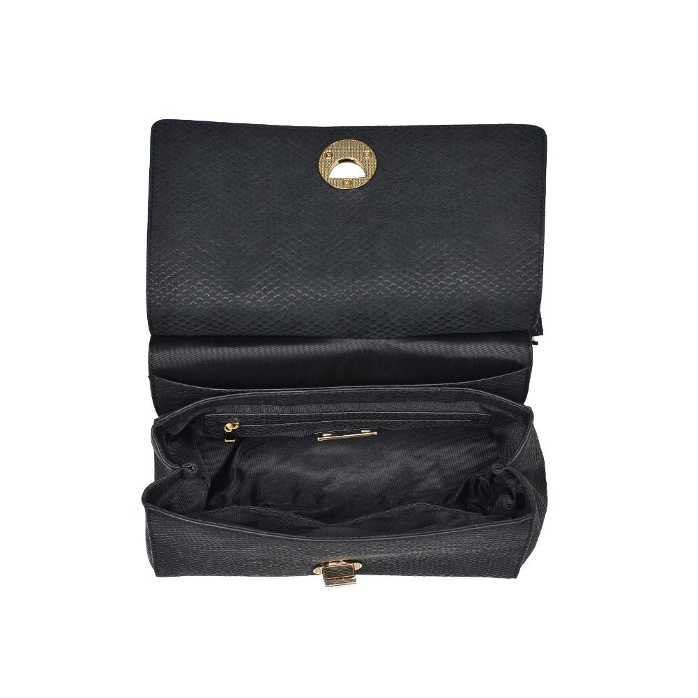 Product Image of Moda Luxe Camila Snake Satchel 842017121626 View 8 | Black